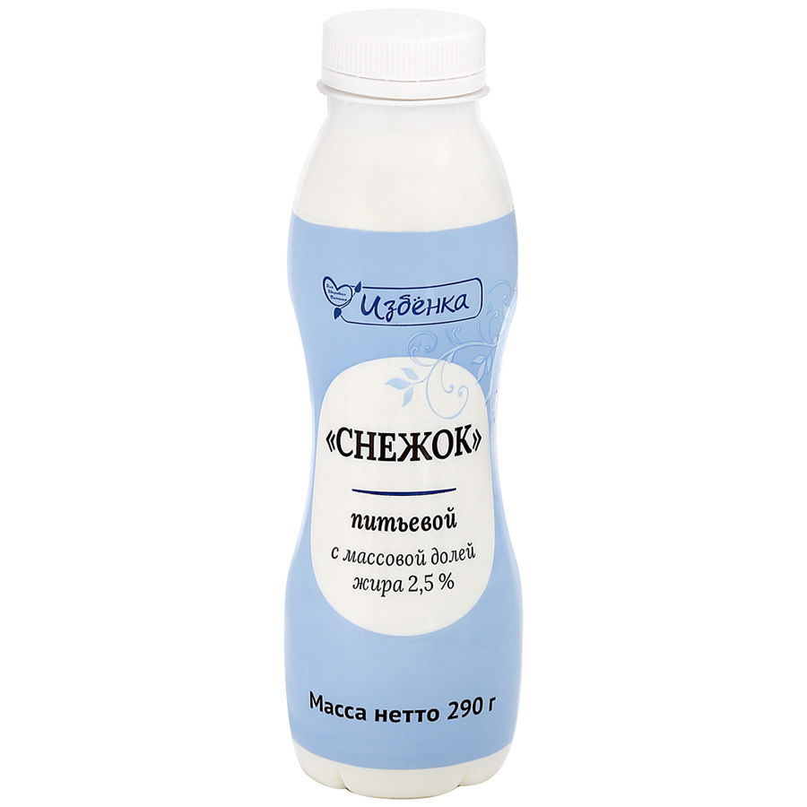 מוצר חלב מותסס Snezhok Izbenka 2.5%, 290 גרם