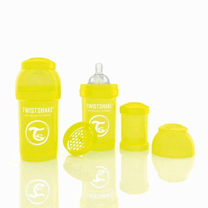  Twistshake Anti-Colic Babyflasche, Gelb, 180 ml