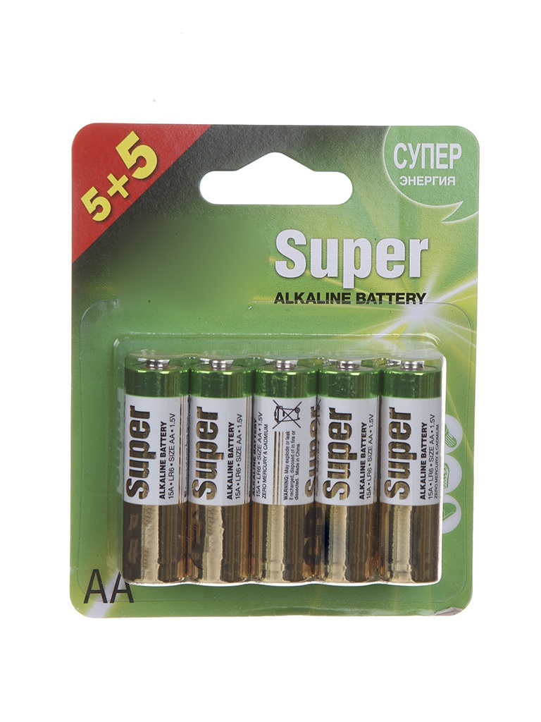 AA -batteri - GP Super Alkaline 15A5 / 5-2CR10 (10 deler)