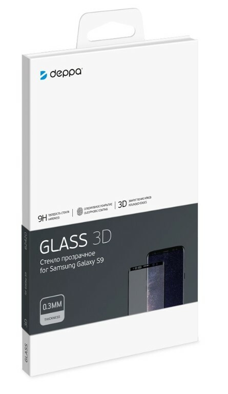 Suojalasi Deppa -lasi Samsung G960 0,3 mm 3D musta