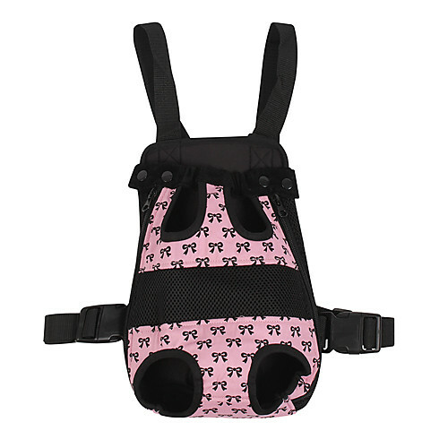 Hunde Katzen Bewegliche und transportable Rucksäcke Tiere Koffer Kompaktheit Everyday Bow Schwarz Pink