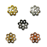 Douille pour perles Zlatka, couleur: nickel noir, 7 mm, art. DR-012/5