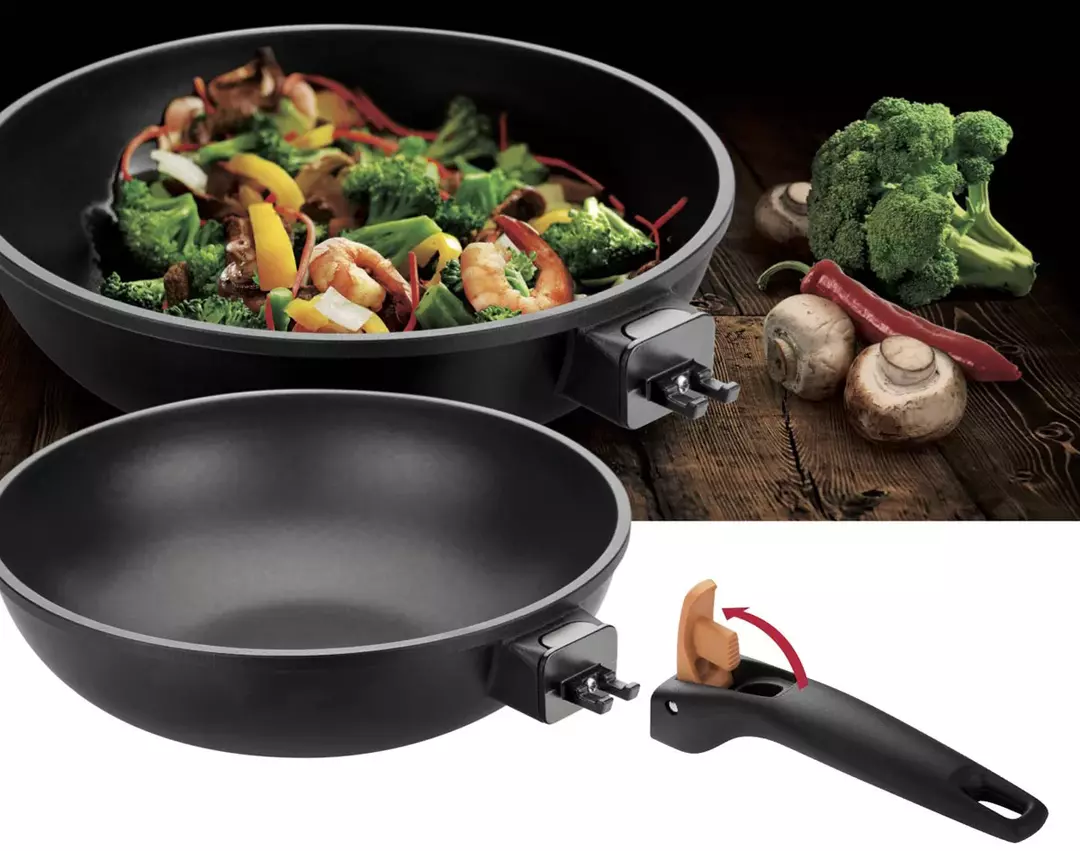 frying pan with removable handle