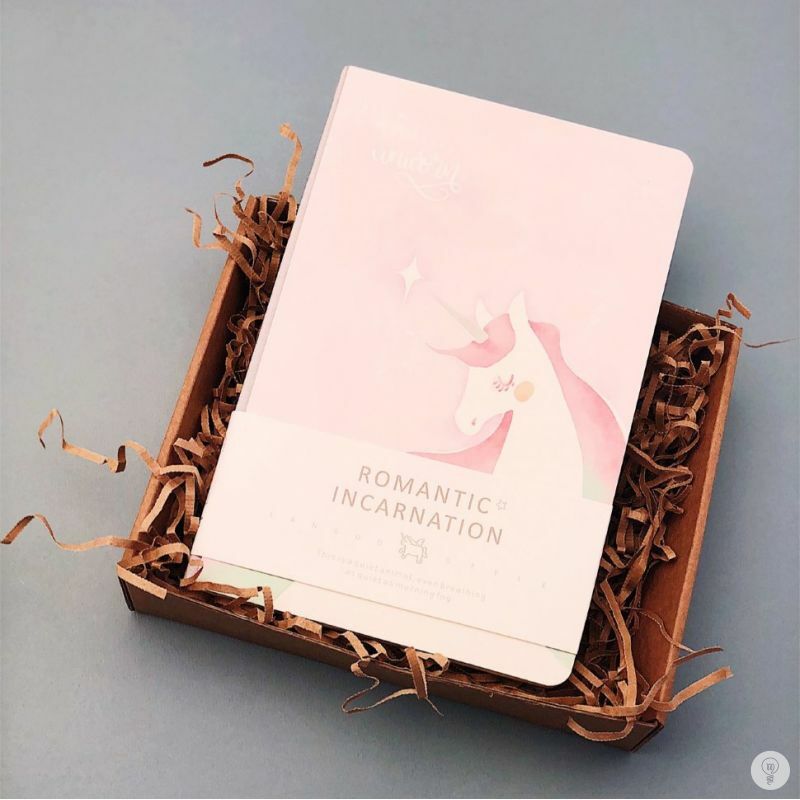 Enhjørning magisk rosa notatbok