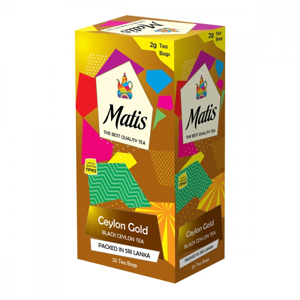 Matis thee Ceylon goud zwart 25 zakjes