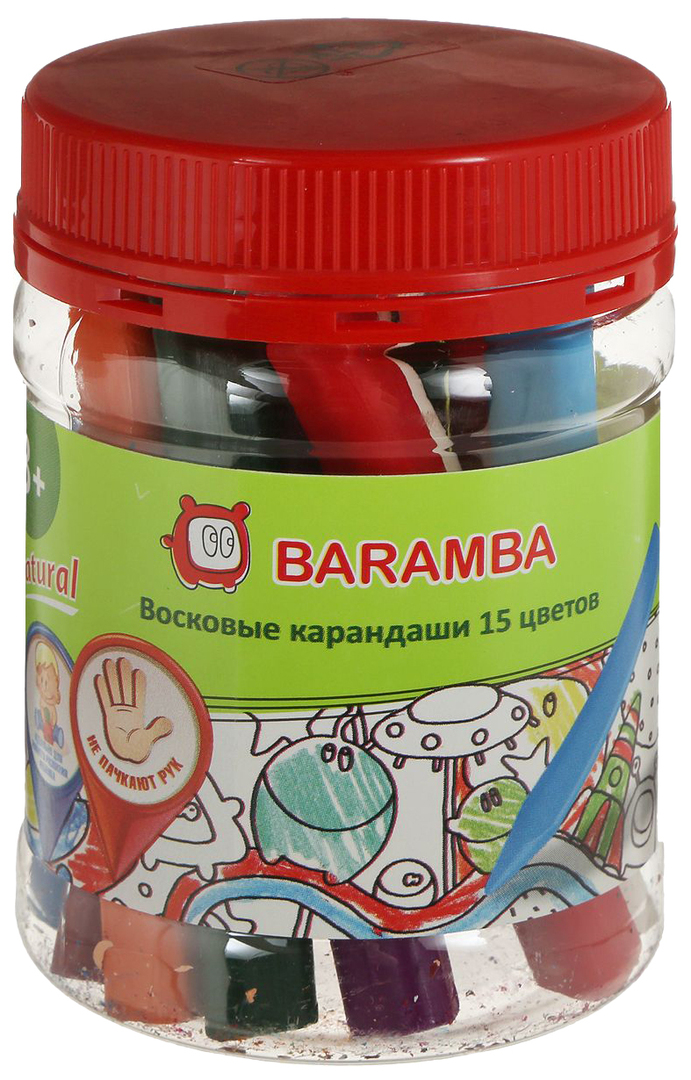 Värvilised pliiatsid BARAMBA 15 värvi