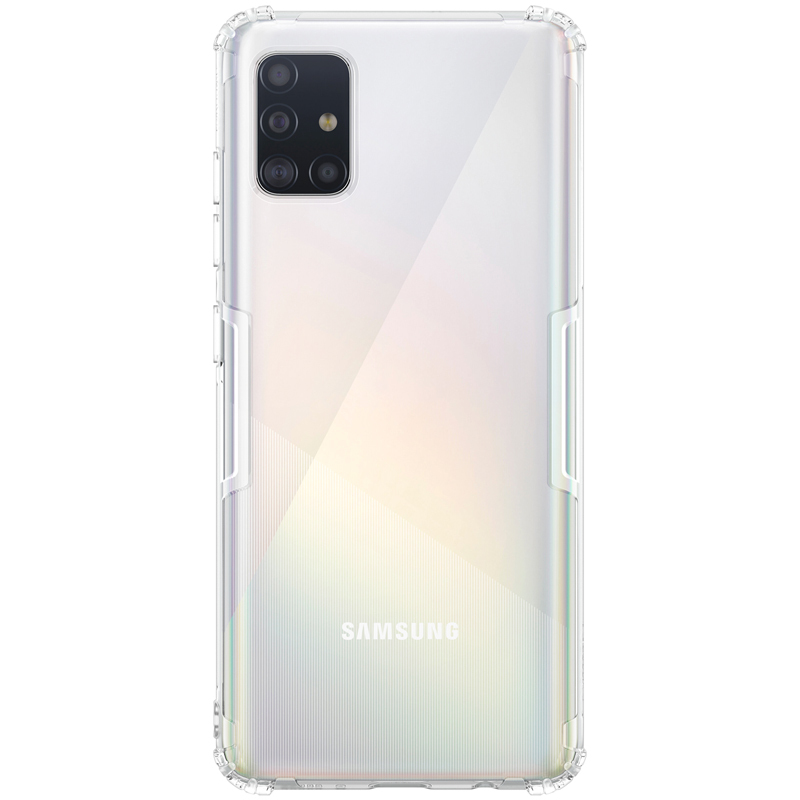 NILLKIN Bumpers Crystal Clear Clear Shockproof Soft TPU-beschermhoes voor Samsung Galaxy A51 2019