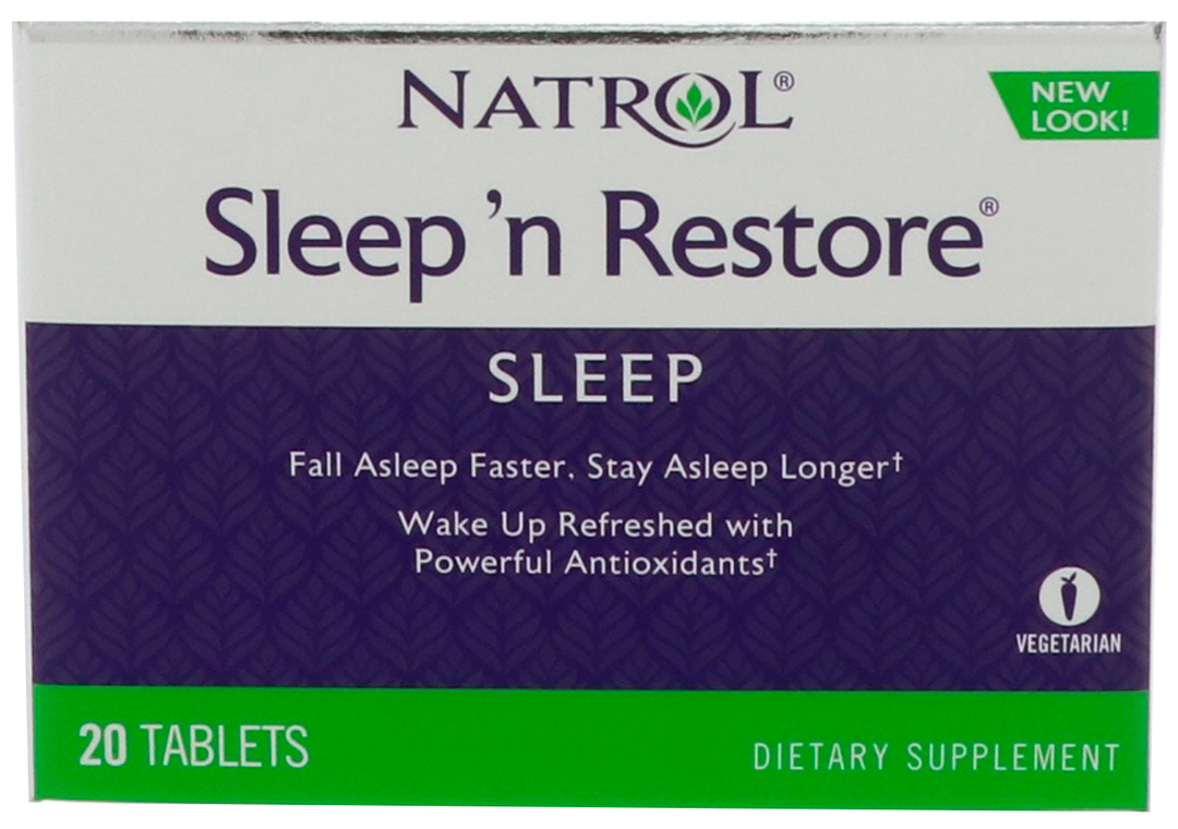 Natrol Sleep \ 'n Restore Sleep Supplement 20 Tab. naturlig