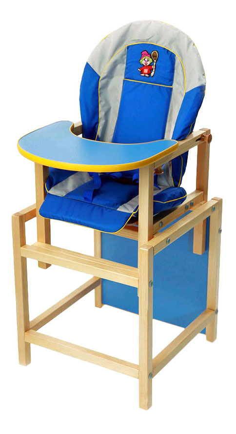 Krzesełko do karmienia Wilt Kuzya niebieskie