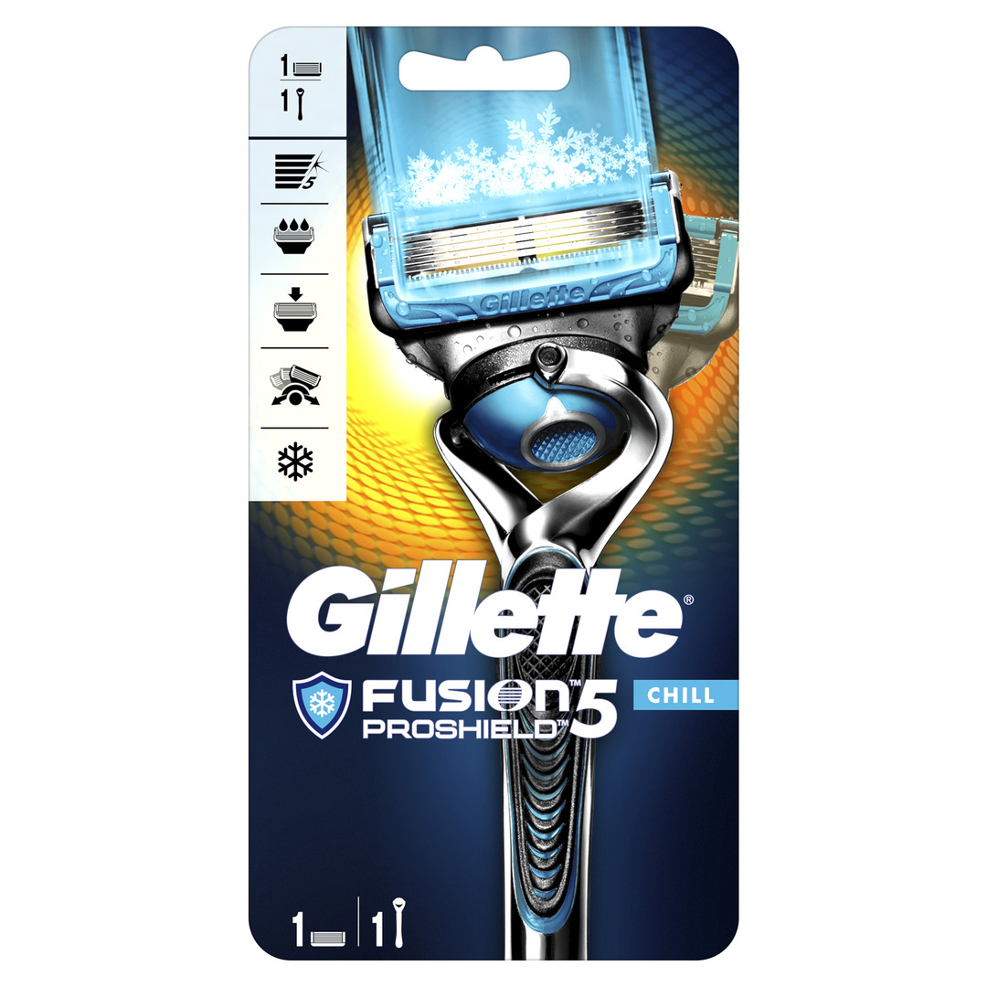 Gillette Fusion5 ProShield Chill barbermaskine til mænd med 1 udskiftningskassette