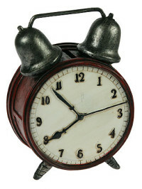 Hucha-reloj despertador retro, 14x8x19 cm