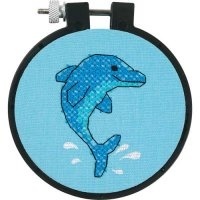 Dimensions embroidery kit art. DMS-72533 Dolphin d 8 cm