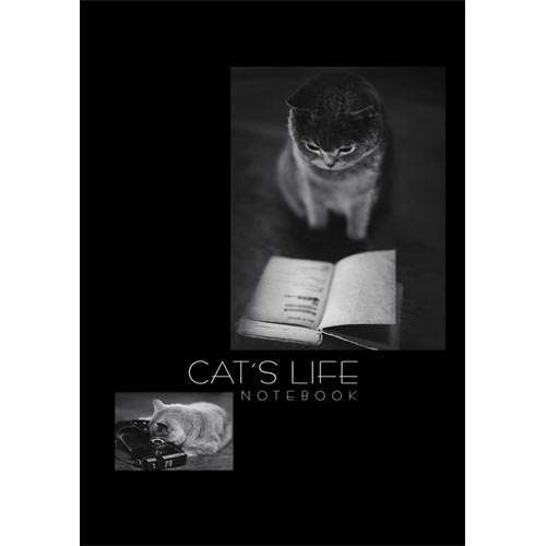 Blocco note, 80l. A6 (110 * 145) Exmo Pianeta vivente. Copertina rigida Cat Life