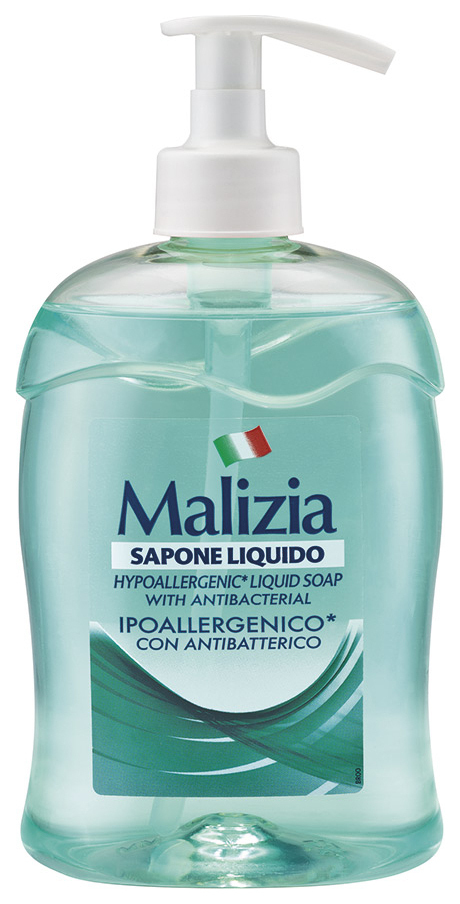 Liquid soap Malizia Antibacterial and hypoallergenic with dispenser 500 ml