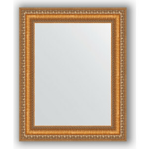 Mirror in a baguette frame Evoform Definite 41x51 cm, gold beads on bronze 60 mm (BY 3010)