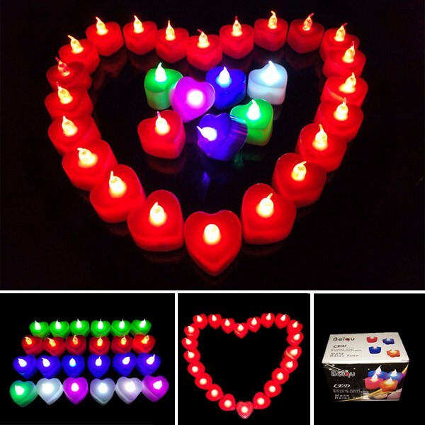 Pcs Battery Operated Led Light Candle Flameless Colorful Electronic Candle Party Wedding Decor