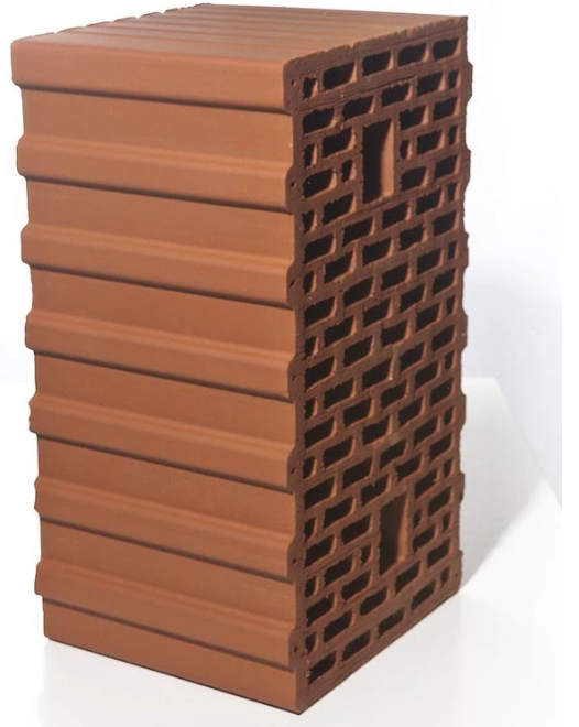 Keramikblock M100 Braer 12,4 NF (röd), 440x250x219 mm
