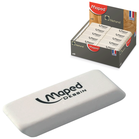 Gumica / gumica za brisanje / Maped Dessin, 50x18x10 mm, bijela, guma, zaslon, 010013