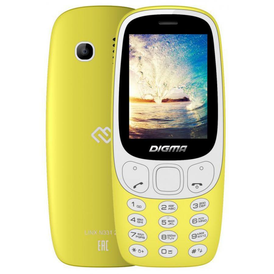 Telefone celular Digma Linx N331 2G Amarelo