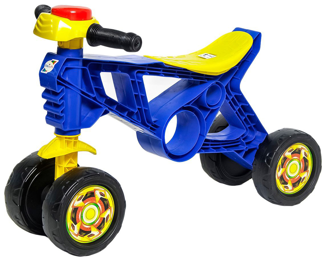 Ratiņi-runbike R-Toys Samodelkin 4 riteņi ar ragu, zils OP188