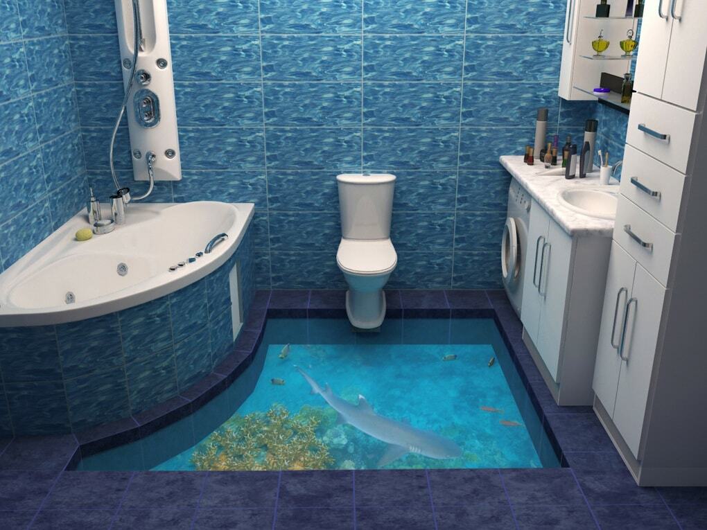podłoga w połączonej łazience