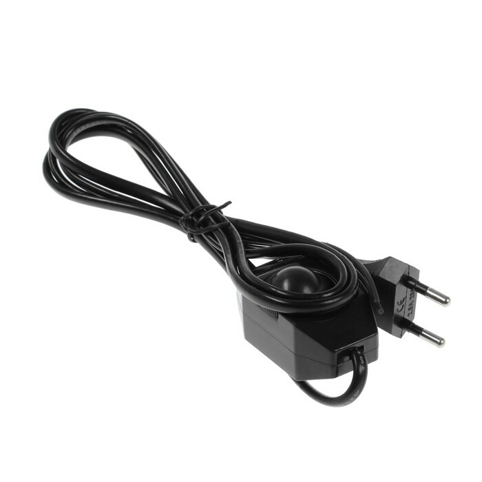 Cable de alimentación regulable para apliques, 100 W, 1,5 m, negro