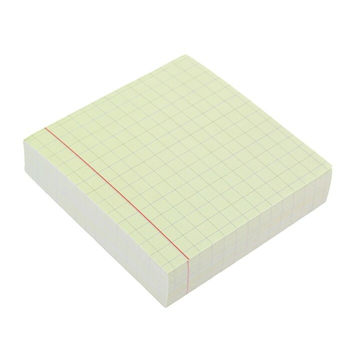 Bloque de papel para notas 8,5 x 8,5 cm, 200 hojas, Obra, pegado, 70 g / m2