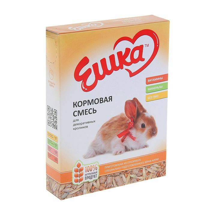 Mezcla de pienso eshka para conejos decorativos 450 gr
