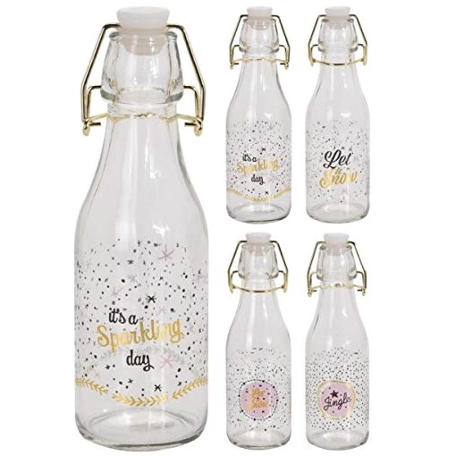 Bottle with stopper 250 ml assorted