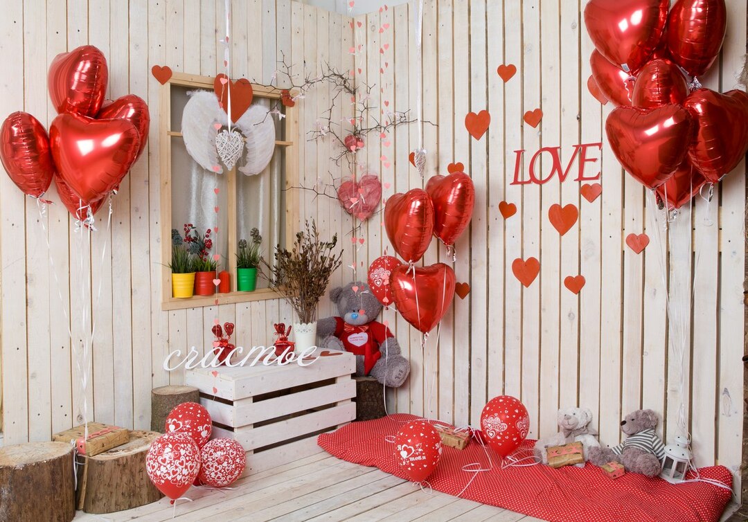 Decoración de la habitación del día de San Valentín