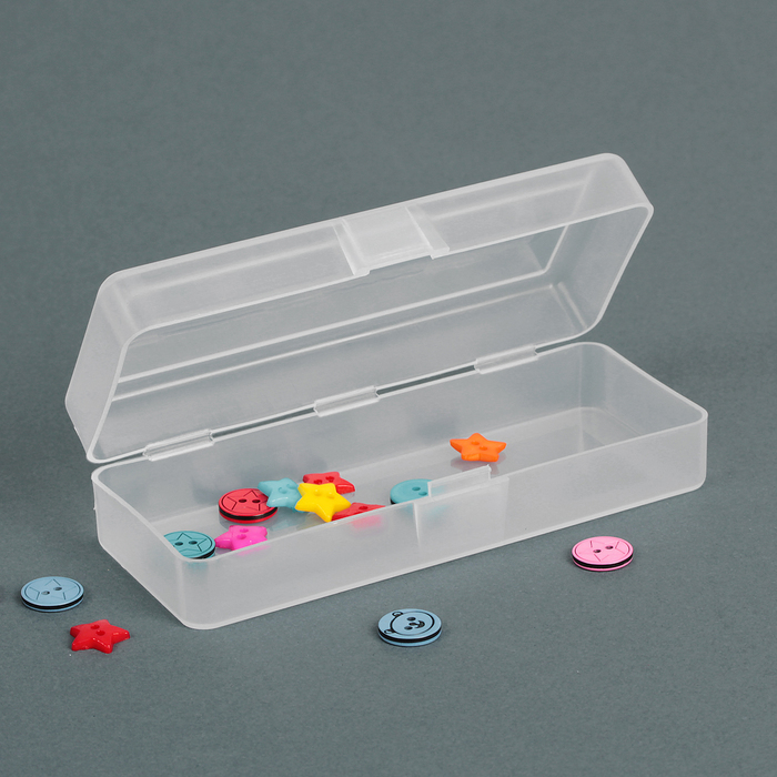 Opslagcontainer voor kleine artikelen, 12,5 * 7 * 3,6 cm, transparante kleur