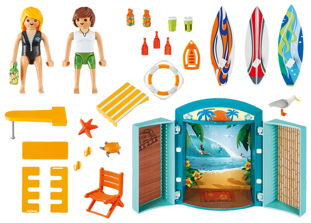Playmobil Playset Play Box Tienda de surf