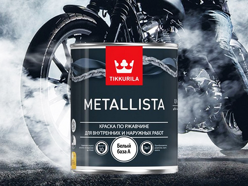 The most expensive metal paint that you can safely apply on rust - Finnish Metallista Tikkurila