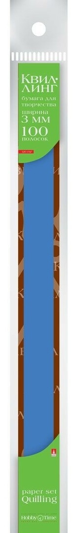 Quillingpapir, 3 mm, 100 strimler, farve: blå