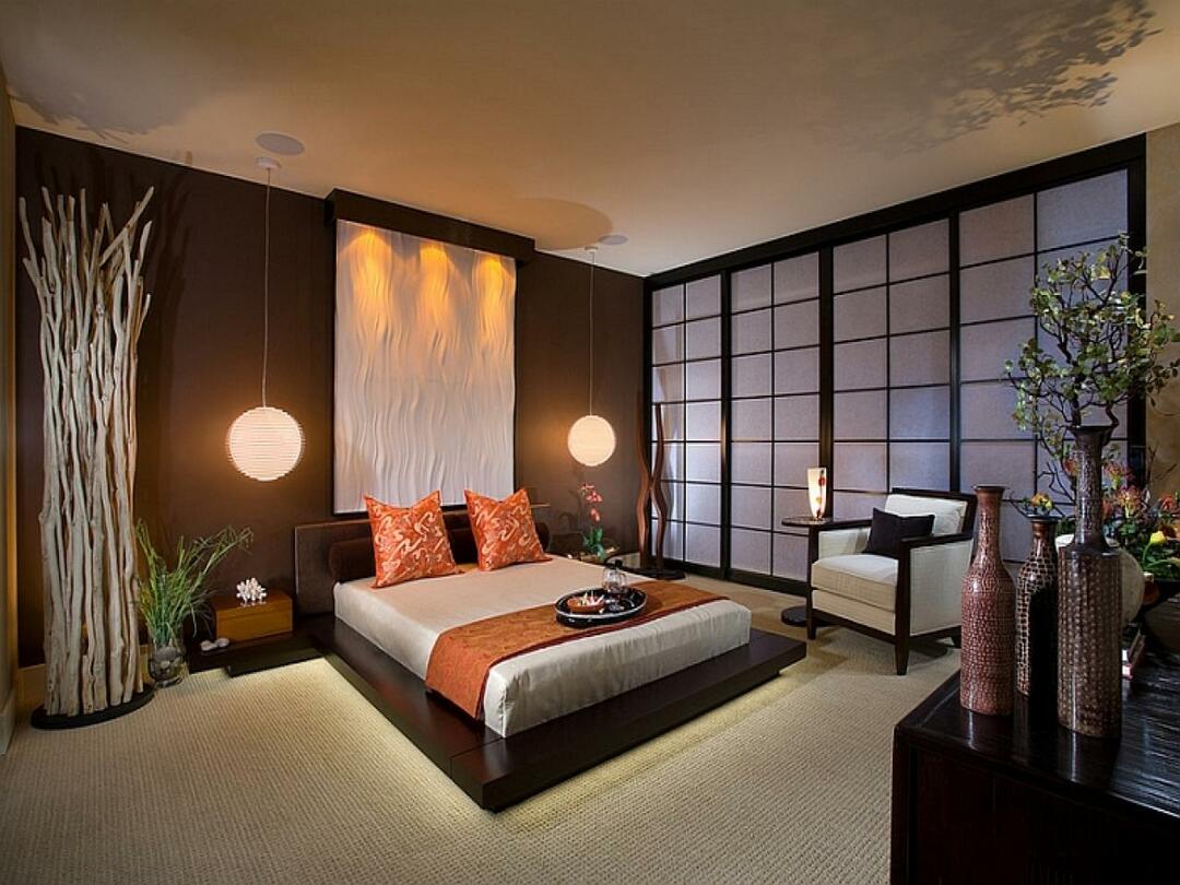 foto della camera da letto in stile giapponese