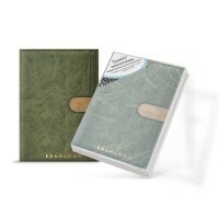 Caderno de papel sintético, verde, A5, 96 folhas