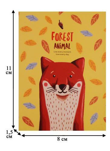 Organizer twee-eenheid A6 Forest Animal niet-lineair blok, balpen, papierlijmrand, lijmafdichting 5kol.
