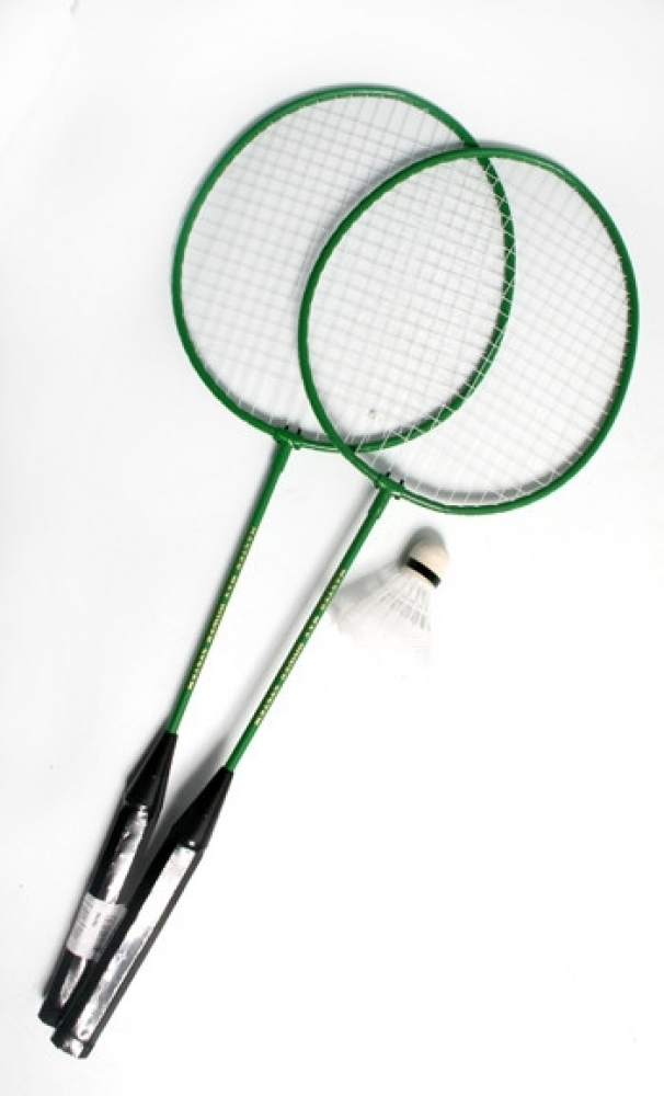 Badmintona komplekts Zaļā varavīksne Augstas kvalitātes badmintons BD 030 2 raketes un bumbiņa