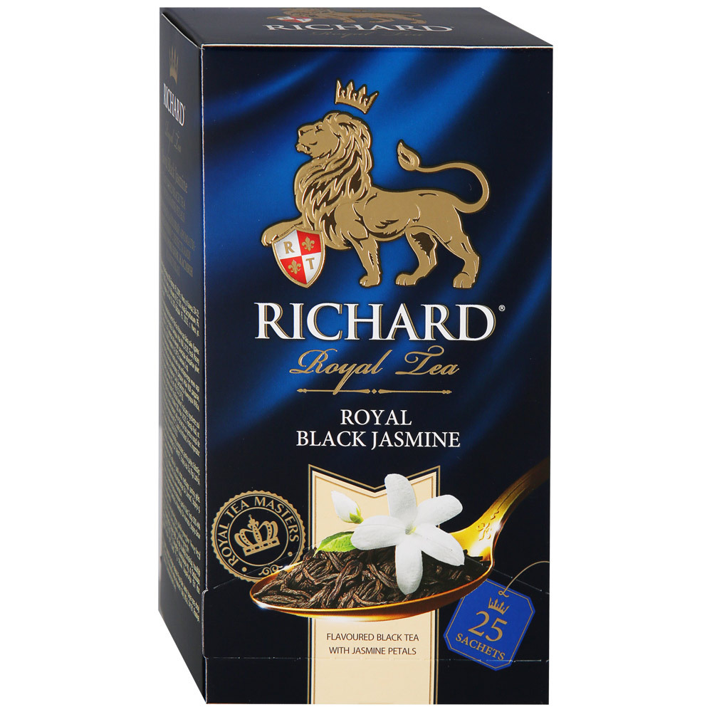 Ričarda Karaliskā melnā tēja ar jasmīna aromātu 2g * 25 paciņa