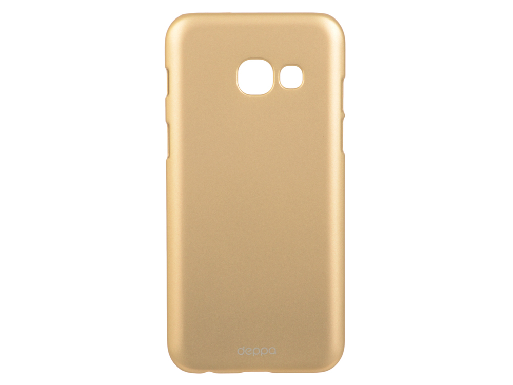 Cover-overlay for Samsung Galaxy A3 2017 Deppa Air Case 83284 Gold clip-case, polycarbonate