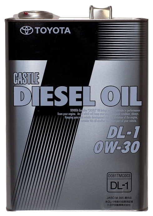 Õli diiselmootoritele Toyota Diesel Oil DL-1 0W30, 4L