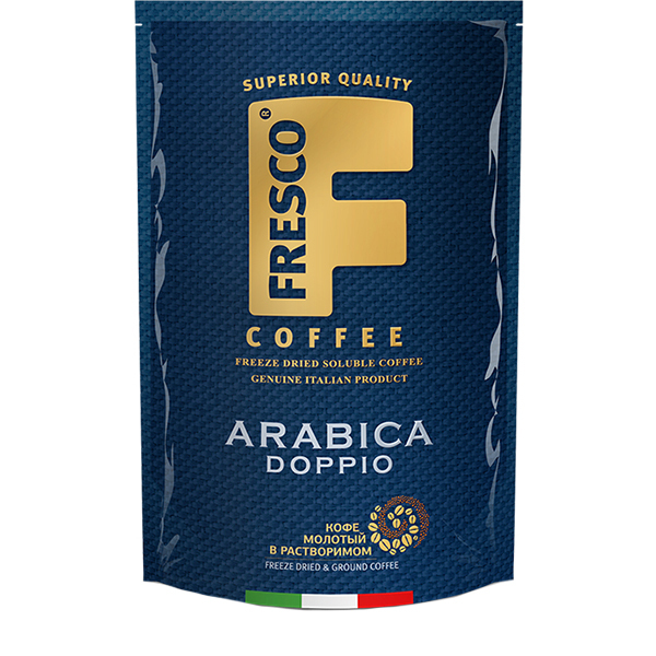 Fresco koffie slavkovo arabica doppio instant met toevoeging van gemalen 75 g