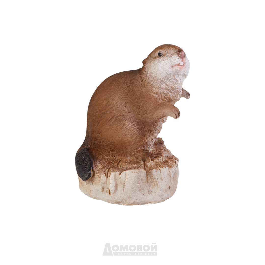 Figurka ogrodowa, HOME DECOR Beaver, 7x6,5x9,7cm., Polyresin