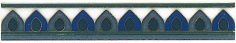 Devonshire STG \\ A190 \\ 5155 robnik za ploščice (modro-zelen), 20x3,6 cm
