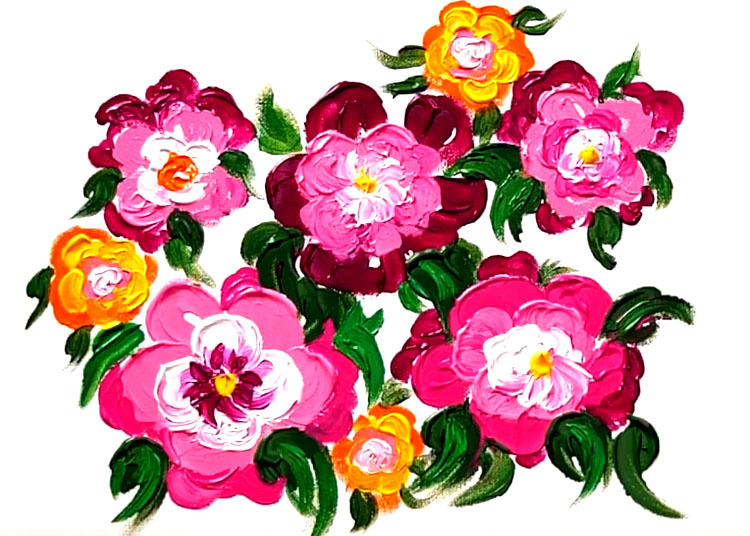 Un estampado floral puede llenar una pared decorativa o una raya alrededor del perímetro de una habitación.