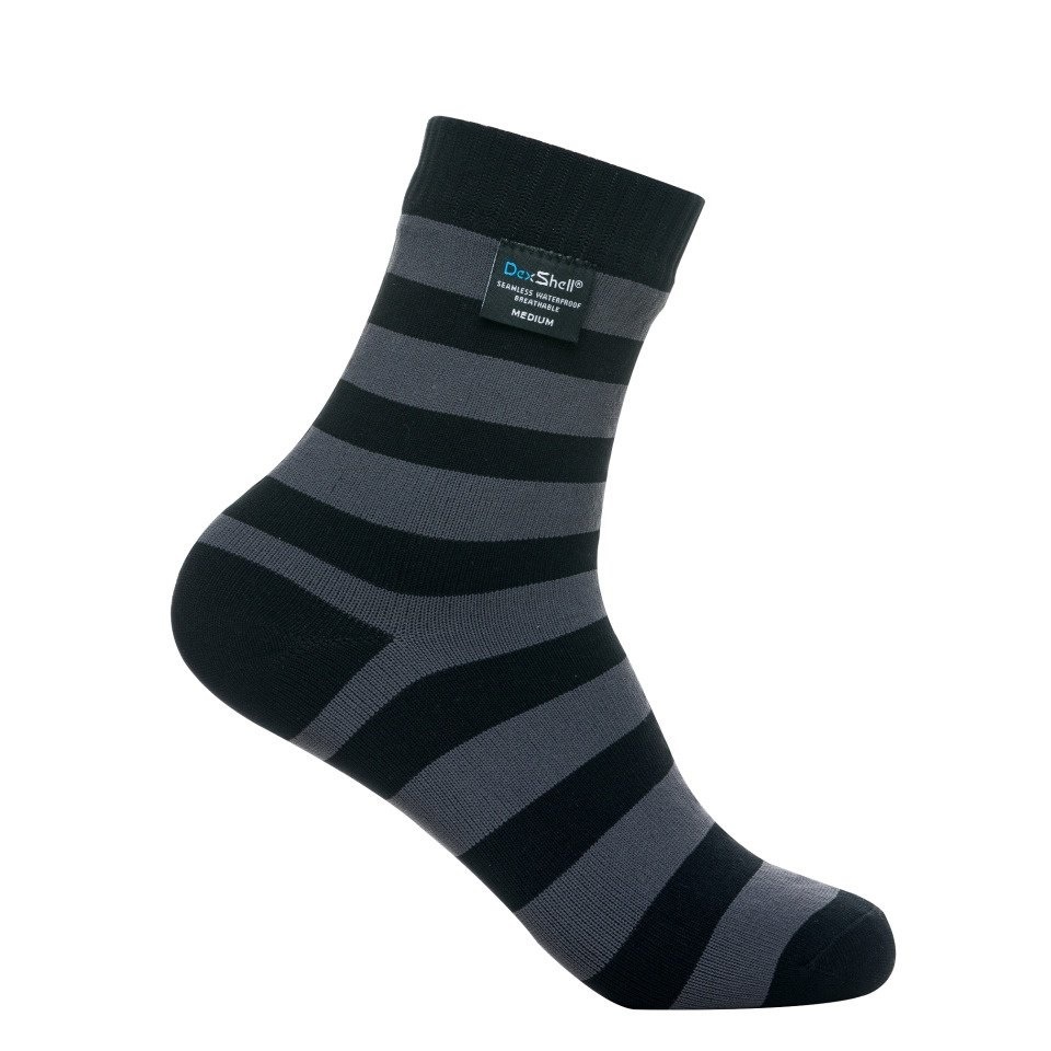 Vodeodolné bambusové ponožky DexShell Ultralite 2018 čierno-sivé, veľkosť 43-46