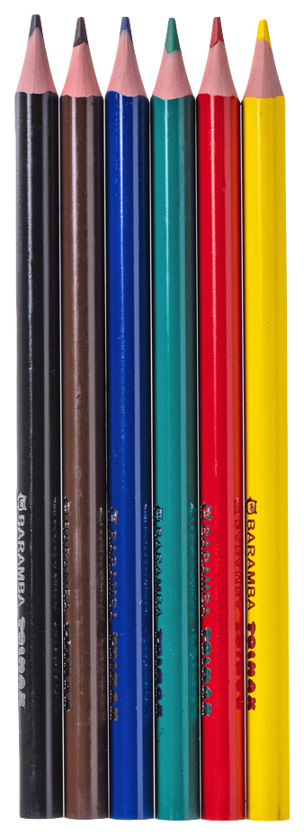 Värvilised pliiatsid BARAMBA 6 värvi