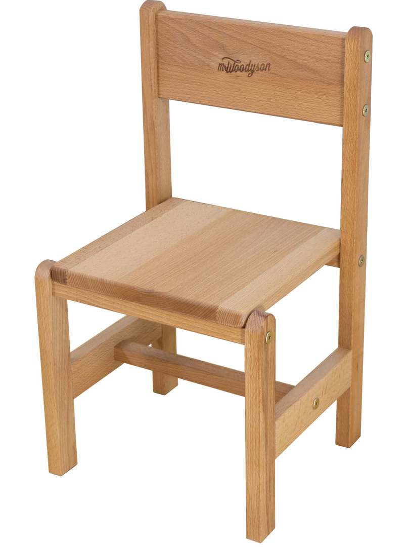 Children's wooden high chair made of beech