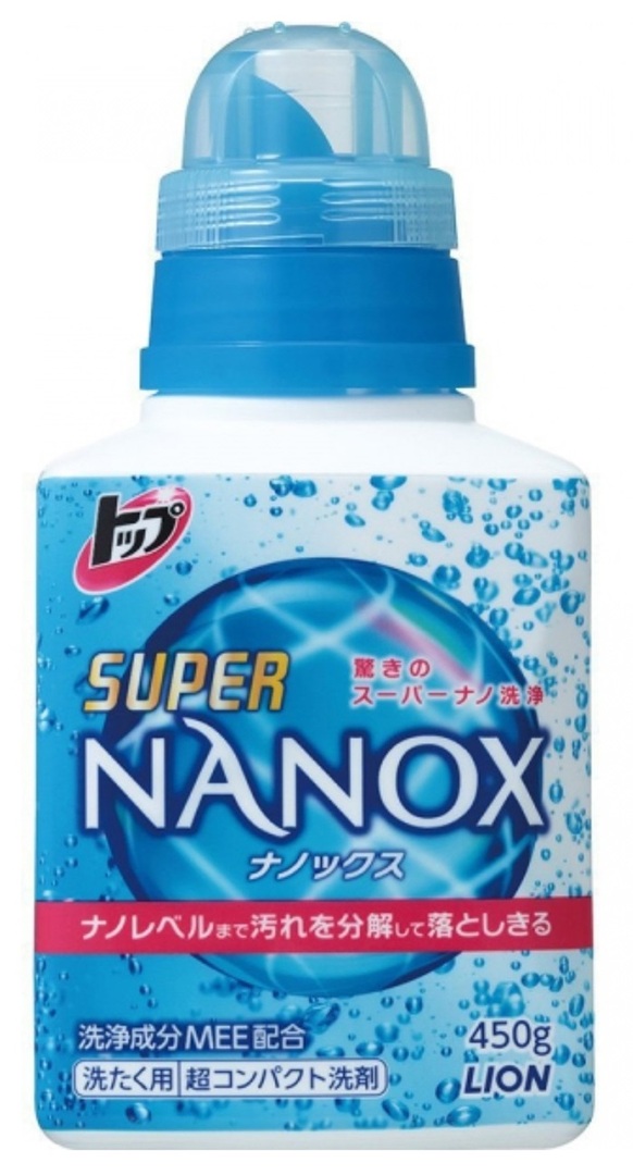 Vloeibaar wasmiddel Lion top super nanox fles 450 g