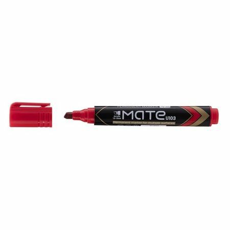 Trajni marker Deli EU10340 Mate beveled pis. ušica 1,5-5 mm crvena 12 kom / kutija